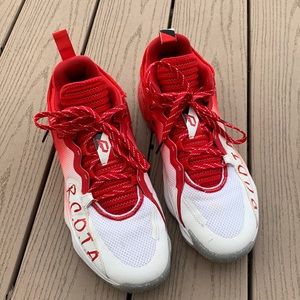 Men's red Adidas Opponent Advisory basketball shoes